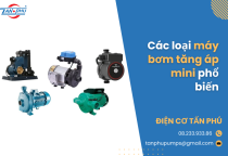 Các loại máy bơm tăng áp mini phổ biến