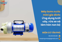 Máy bơm nước mini gia đình: Ứng dụng tưới cây, rửa xe và làm hòn non bộ