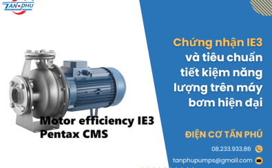 Chứng nhận IE3 và tiêu chuẩn tiết kiệm năng lượng trên máy bơm hiện đại